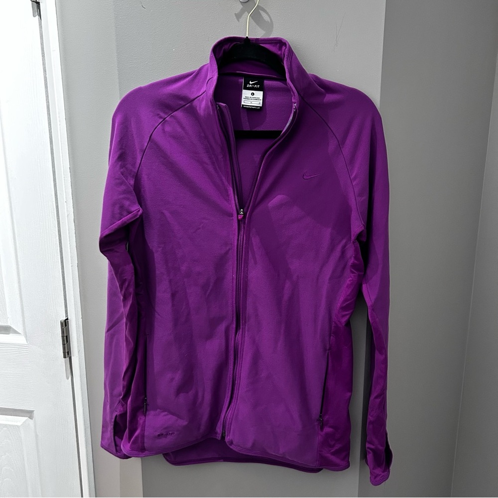 Nike Dry Fit Purple Zip Up-Lg